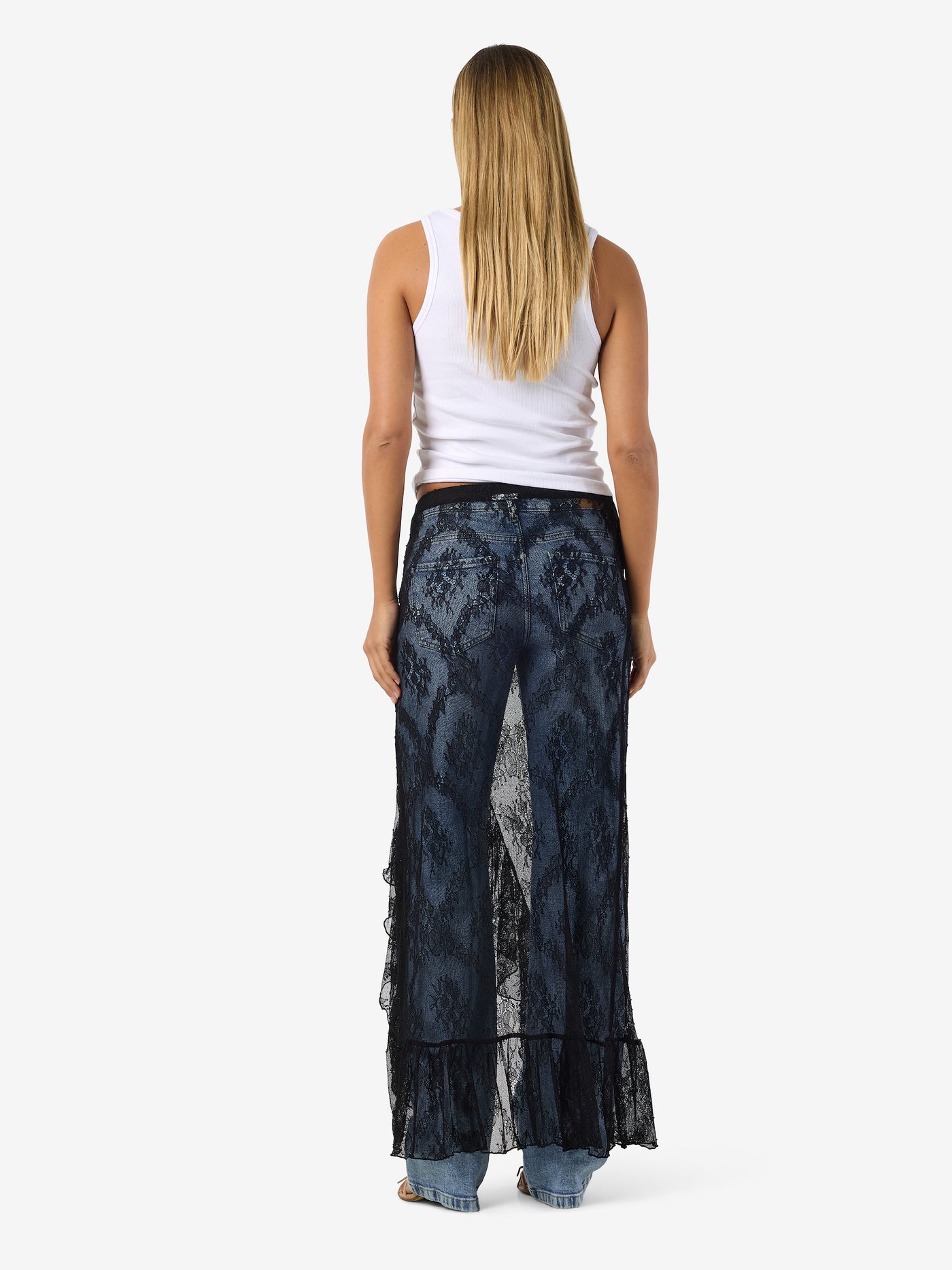 Noisy May – Lace Maxi Skirt- Sort - Lucia