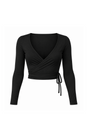 Noa wrapbluse fra Sassy Copenhagen i sort packshot