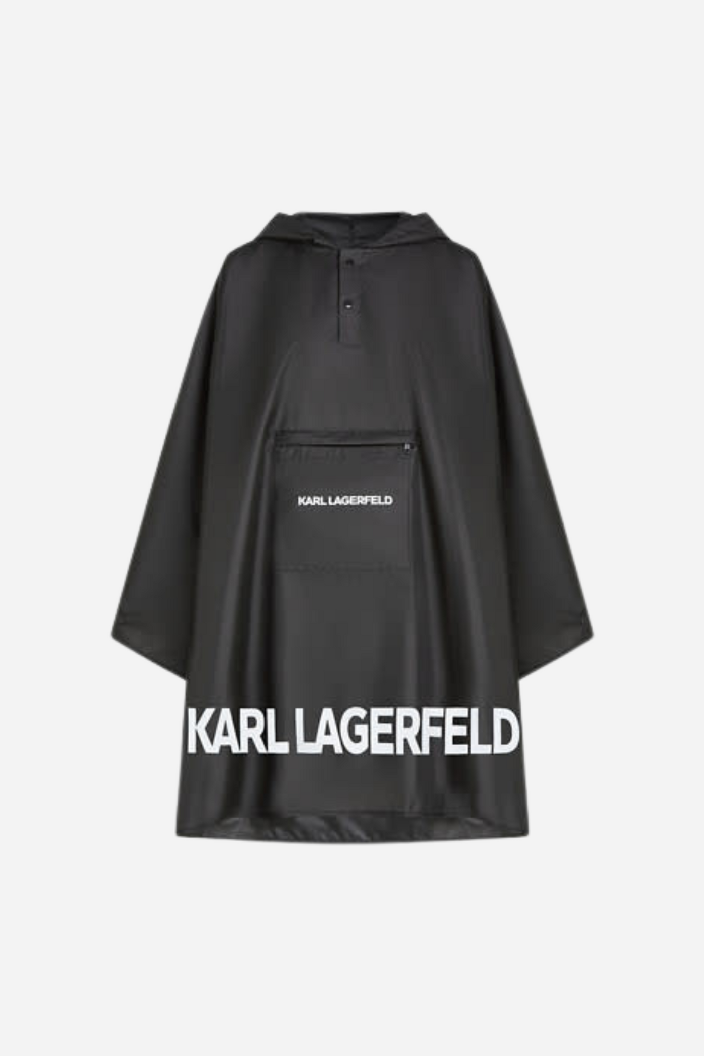 Karl Lagerfeld - Poncho - Sort - Packable Poncho