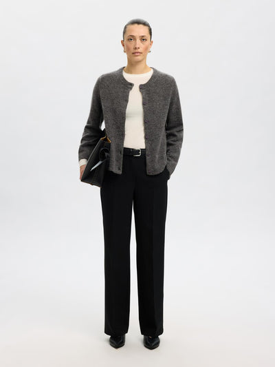 Selected Femme - Strik Cardigan - Grey Melange - Lulu