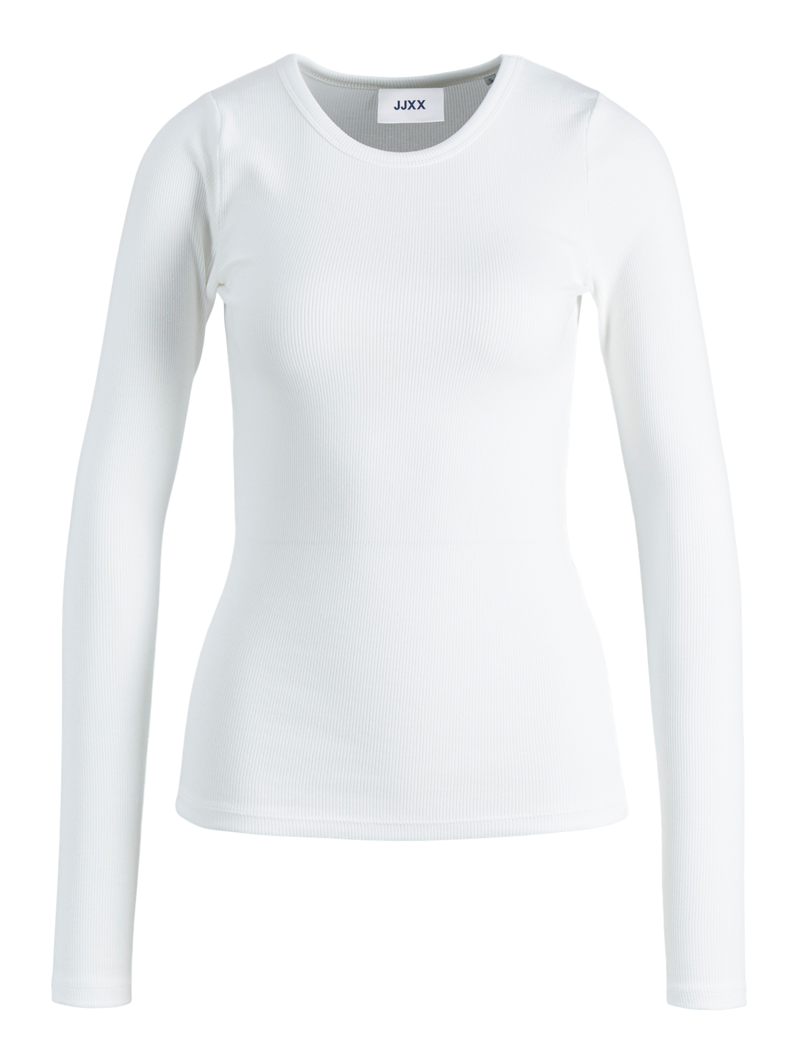 JJXX - Rib langærmet t-shirt - Hvid - Freya
