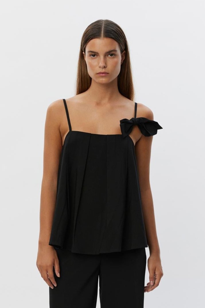 Sofie Schnoor - Top - Black with bow - Allie S244180