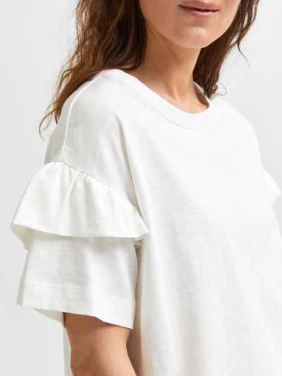 Selected Femme - T-shirt - White - Rylie