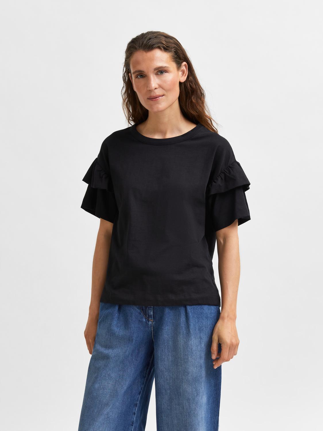 Selected Femme - T-shirt - Black - Rylie