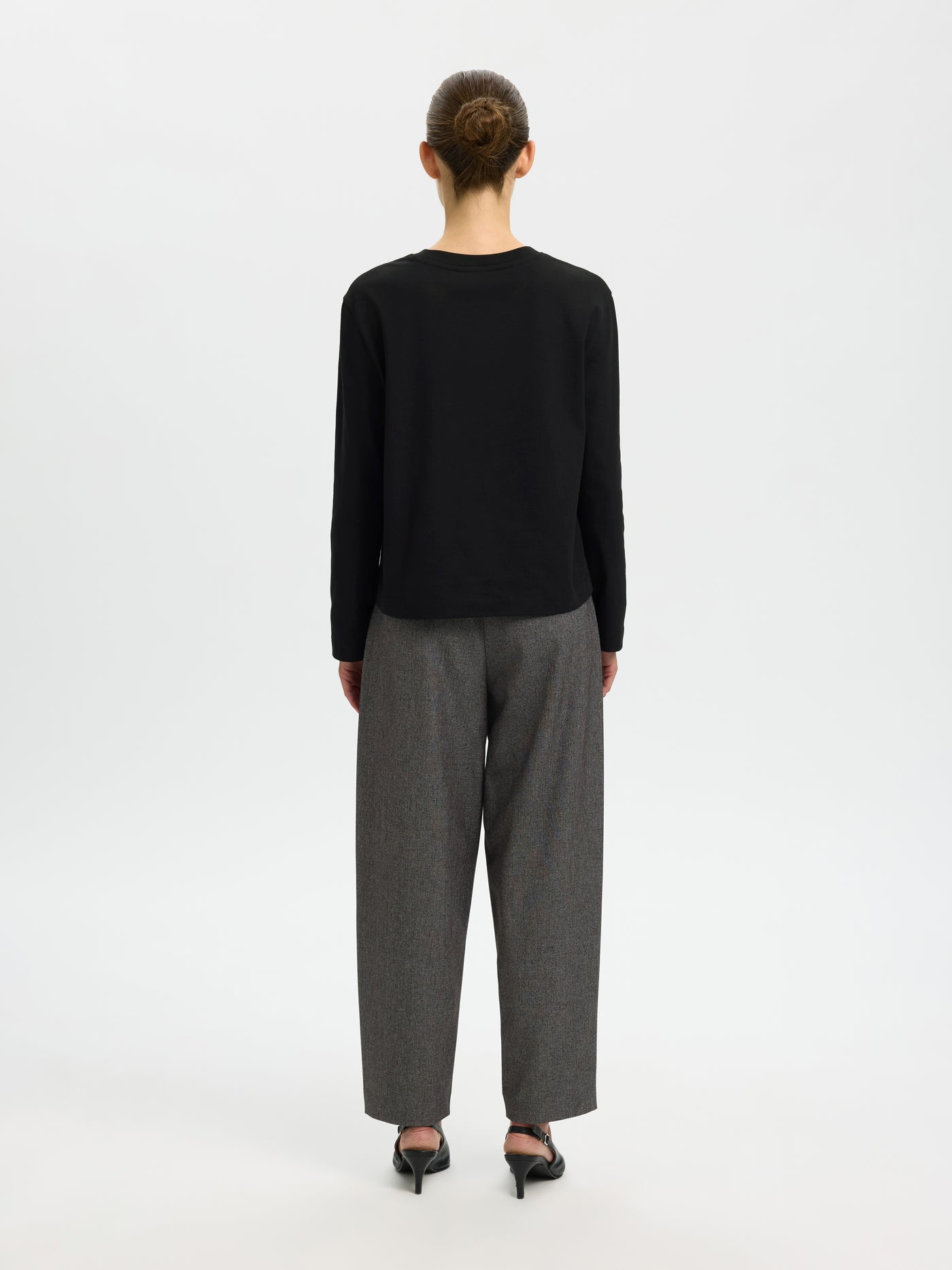 Selected Femme - Bluse - Black - Essential Boxy LS