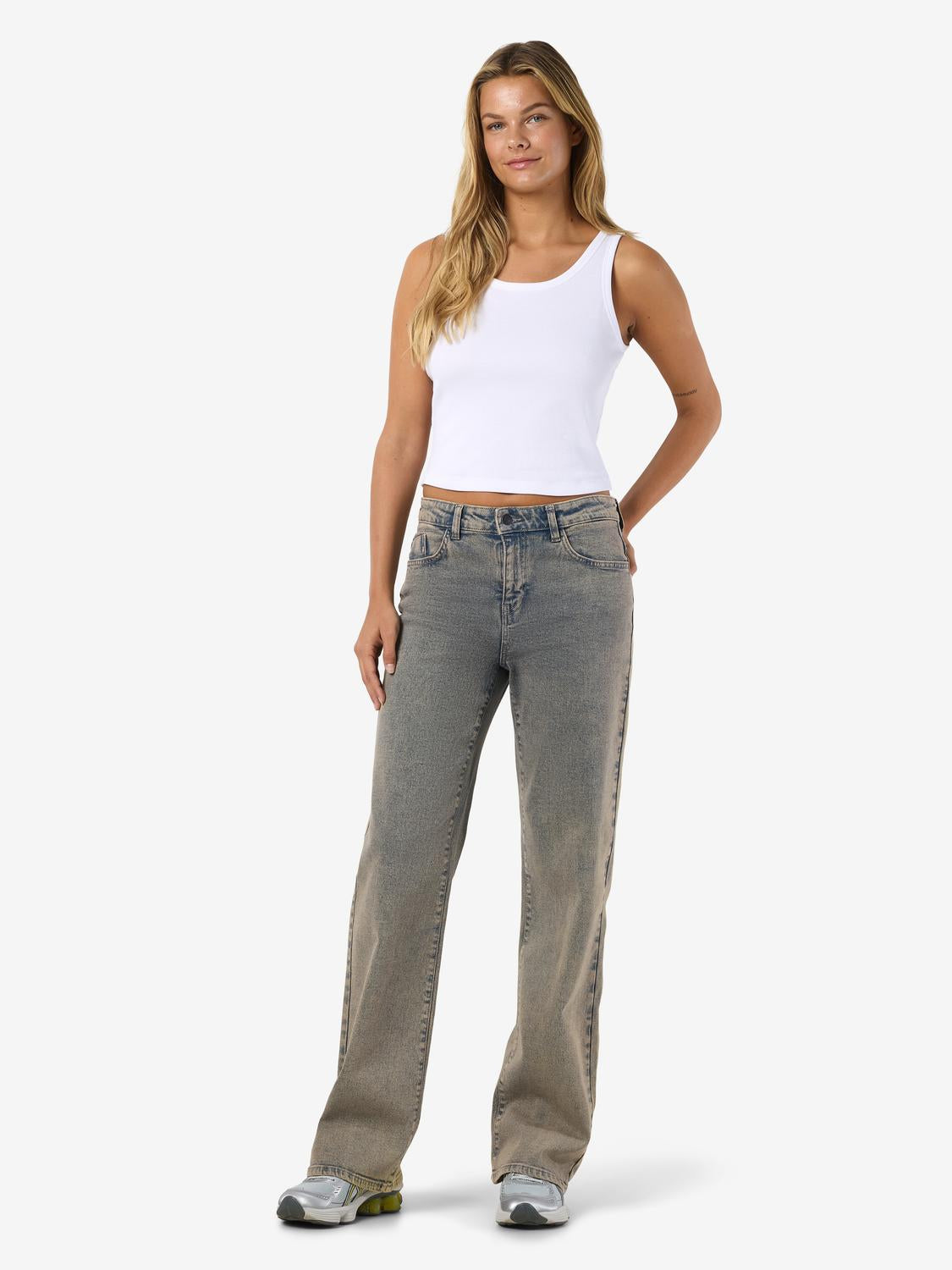 Noisy May - Bukser - Light blue denim - Olanda