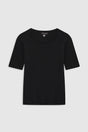 Sixtine Tee Short Sleeve fra ANINE BING er en klassisk sort T-shirt