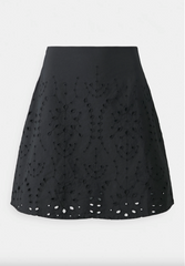 Embroidery anglaise skirt - Black - Kelli - Selected femme 