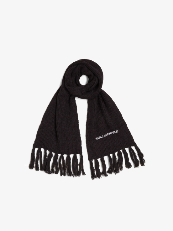 Karl lagerfeld - Halstørklæde - Black - ESSENTIAL KNIT SCARF