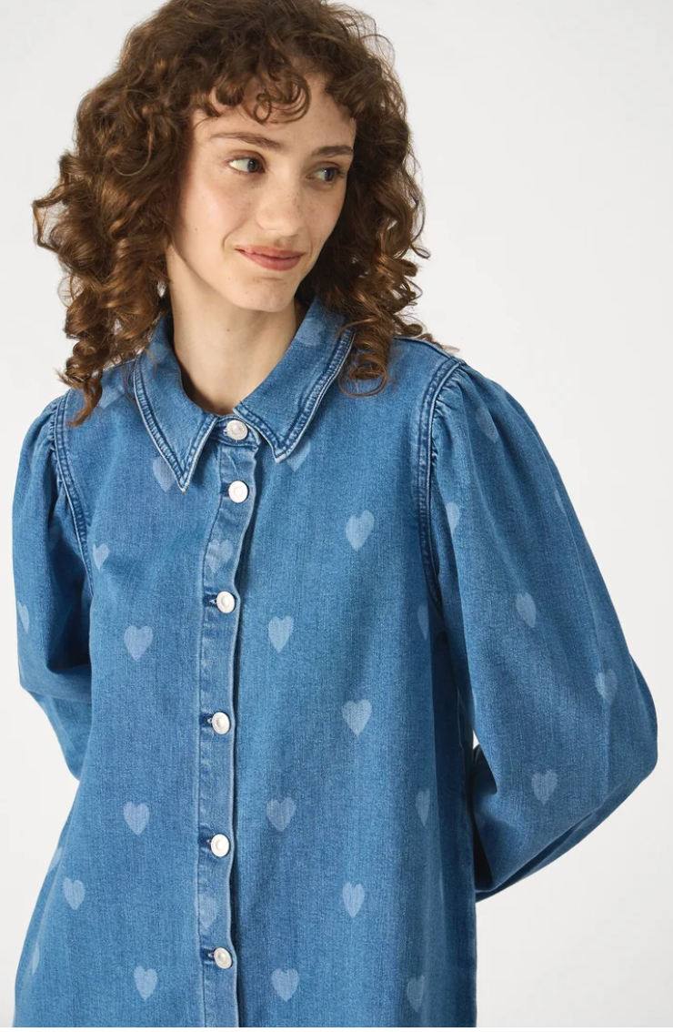 Denim dress - Hearts - Alma - Only