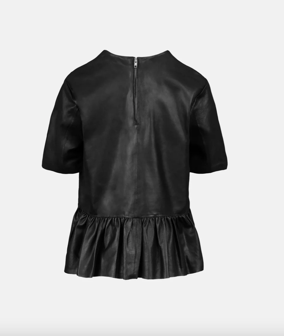 Re:Designed - Leather t-shirt - Black - Hawa