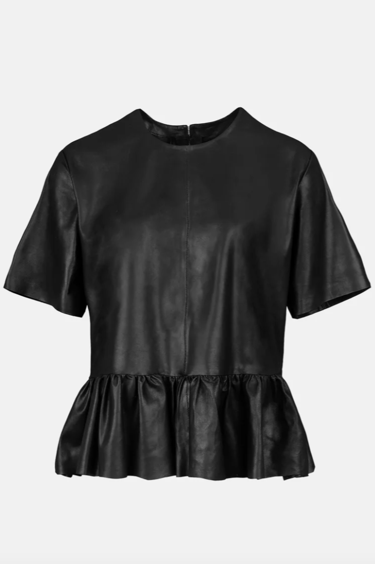 Re:Designed - Leather t-shirt - Black - Hawa