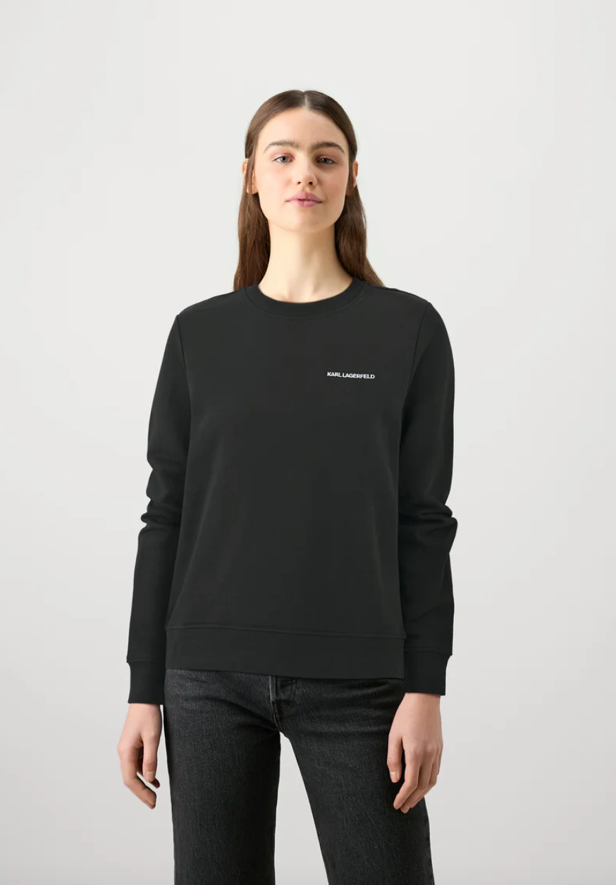 Karl Lagerfeld - Sweatshirt - Black &amp; Logo - Essential sweat