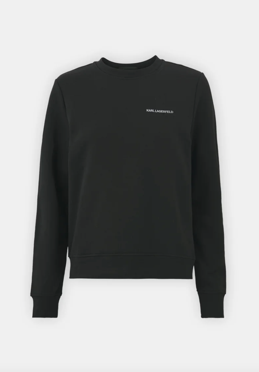 Karl Lagerfeld - Sweatshirt - Black &amp; Logo - Essential sweat