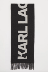 Karl lagerfeld - Halstørklæde - Black/Logo - ESSENTIAL JKRD WOVEN SCARF