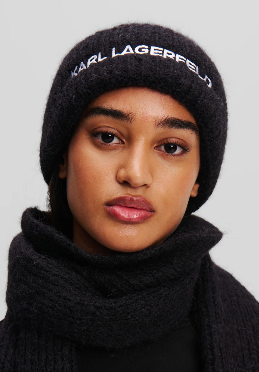 Karl Lagerfeld - Beanie - Black - ESSENTIAL BEANIE