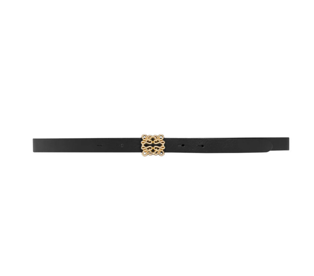 Belt with buckle - Round buckle 100% Leather - Black - Depeche 