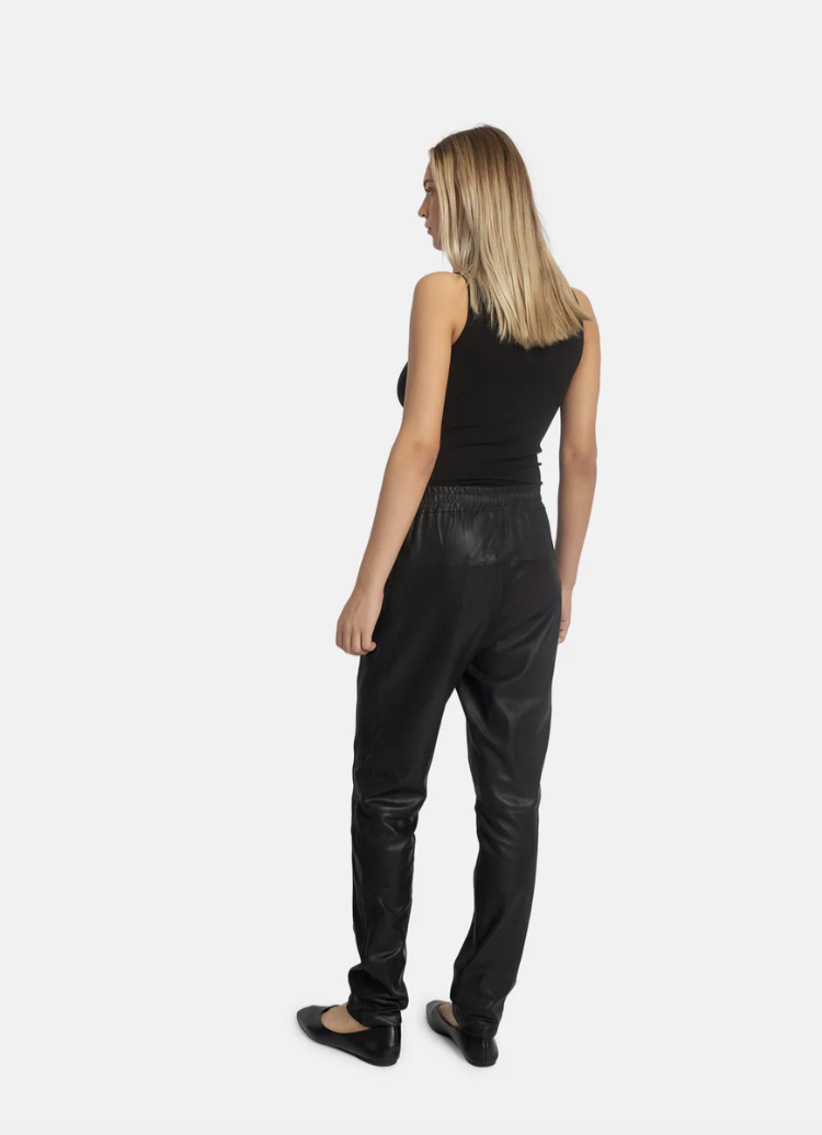 Re:Designed - Pants - Black leather - Hudson