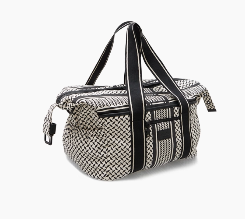 LALA BERLIN - Bag - Big bag muriel 2.0 - Canvas heritage stripe black