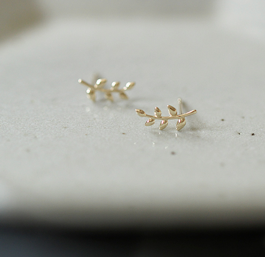 Andcopenhagen - Leaf Hoops Earrings - Gold