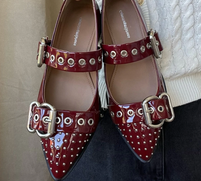 Copenhagenshoes - Ballerina - Future vibes - Patent burgundy