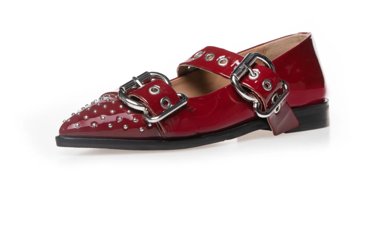 Copenhagenshoes - Ballerina - Future vibes - Patent burgundy