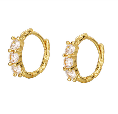 Andcopenhagen - Earrings hoops - 18 carat gold plated 925 sterling silver - Melina