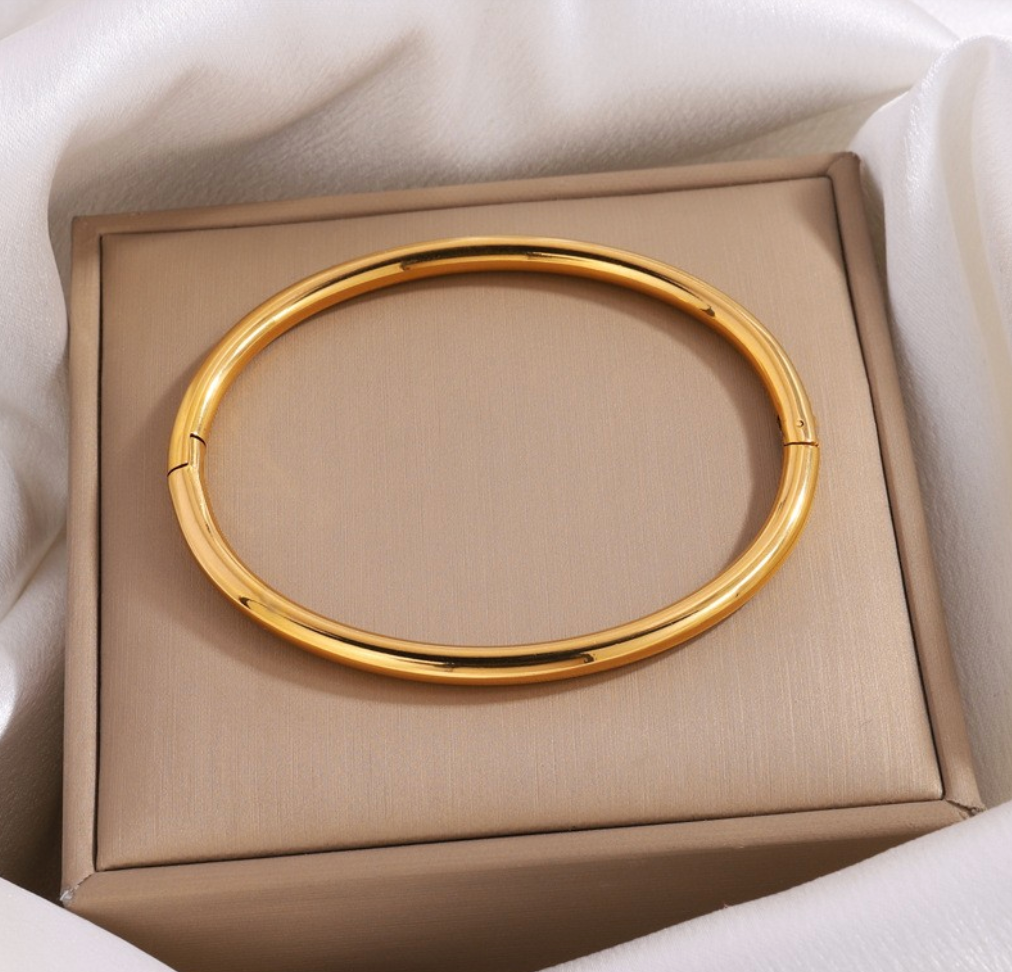 Andcopenhagen - Bracelet - 18 carat gold-plated titanium steel - Bangle - Nanna