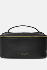 Re:Designed - Cosmetics bag - Black Helga small - 100% Leather