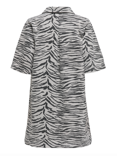 Only - Dress - Denim zebra - Gry