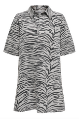 Only - Dress - Denim zebra - Gry