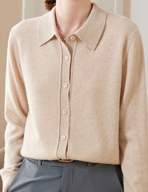 Sassy Copenhagen - 100% Cashmere polo - Creme - Samara sss