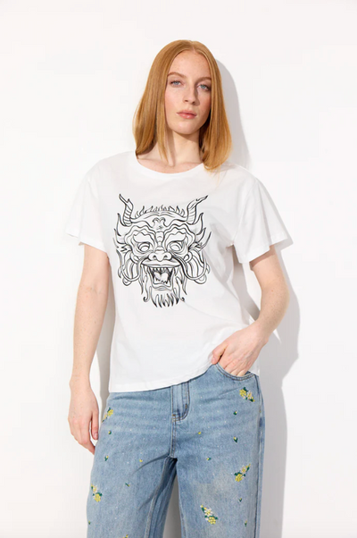 Female - T-shirt - White - Shadow Dragon