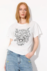 Female - T-shirt - White - Shadow Dragon