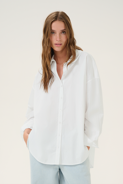 My Essential Wardrobe - Skjorte - Sunna Boxy - Bright White