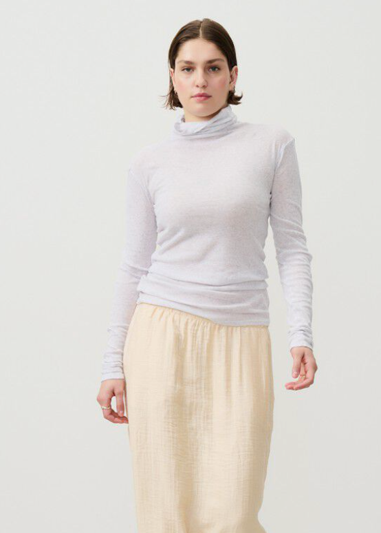 American Vintage - Højhalset Langærmet t-shirt - Heather grey - Massachuetts