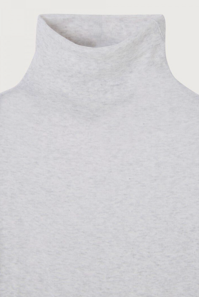 American Vintage - Højhalset Langærmet t-shirt - Heather grey - Massachuetts