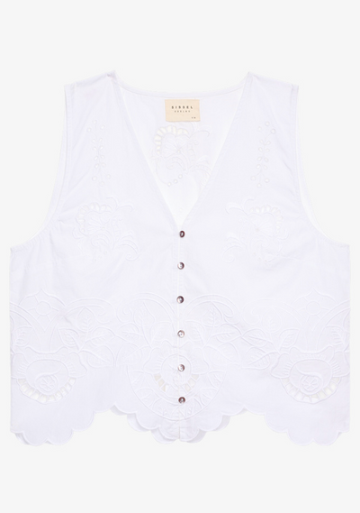 Sissel Edelbo - Top - Hvid broderi anglaise - Celestine sss