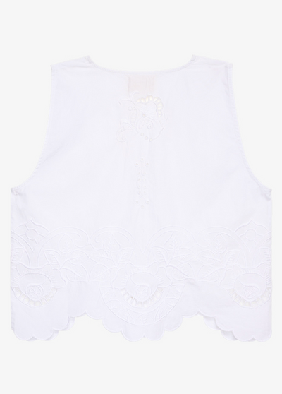 Sissel Edelbo - Top - Hvid broderi anglaise - Celestine sss