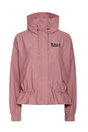 Jakke i lyserød "Wistful Mauve" med høj krave, snoretræk og BALL logo på brystet.