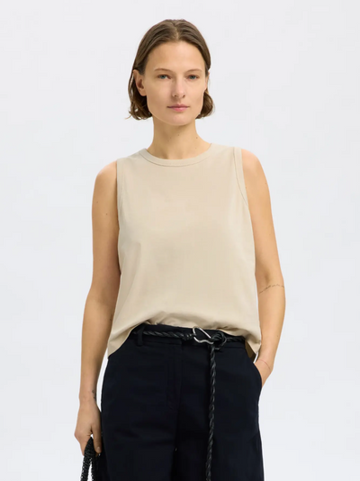 Selected Femme - Tank top - Birch - Boxy