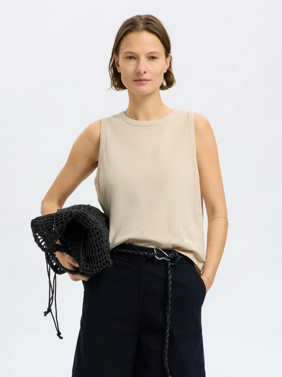 Selected Femme - Tank top - Birch - Boxy