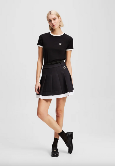 Karl Lagerfeld - Skirt - Black - Mini pleated skirt