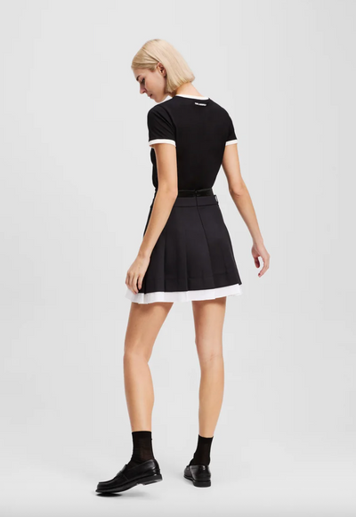 Karl Lagerfeld - Skirt - Black - Mini pleated skirt