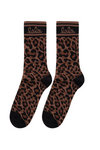 LALA BERLIN - Strømper - Dark brown leo - Sanira Cotton Blend sss