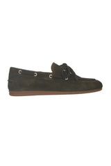 Pavement - Ballerina Loafers - Dark Green Suede - Marin