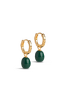 Enamel - Øreringe - Gold/Green - Significant