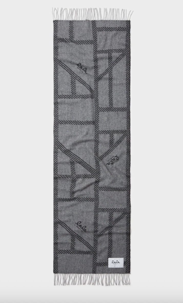 Lala Berlin - Halstørklæde - Wool - Light grey/black - Svea