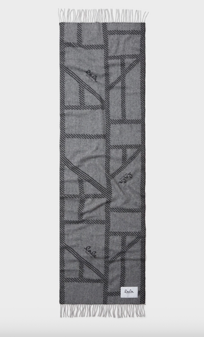 Lala Berlin - Halstørklæde - Wool - Light grey/black - Svea