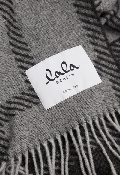 Lala Berlin - Halstørklæde - Wool - Light grey/black - Svea